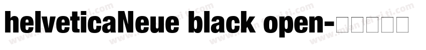 helveticaNeue black open字体转换